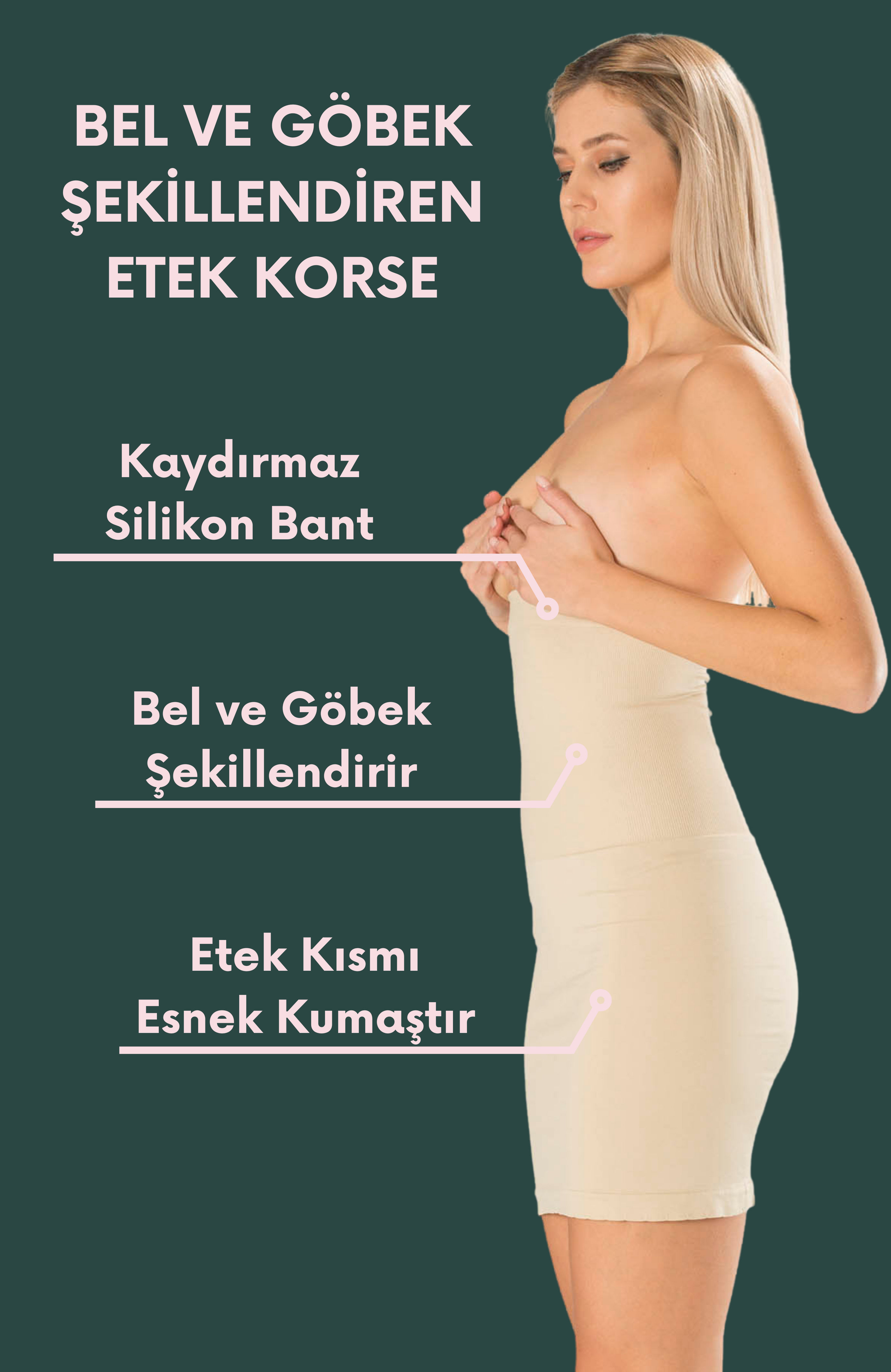 Ten Etek Korse Yüksek Bel