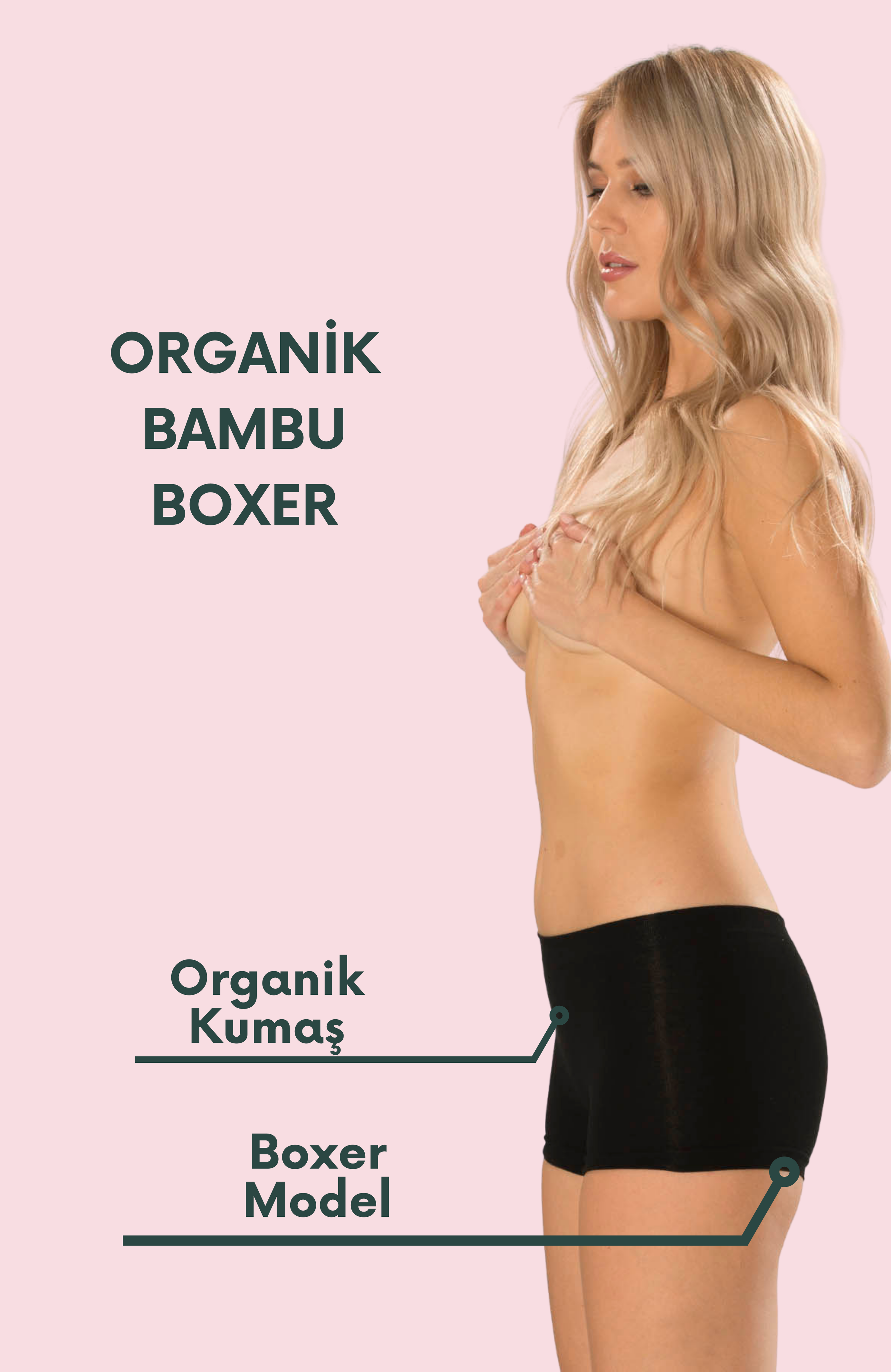 Siyah Boxer/Külot Bambu Kumaş