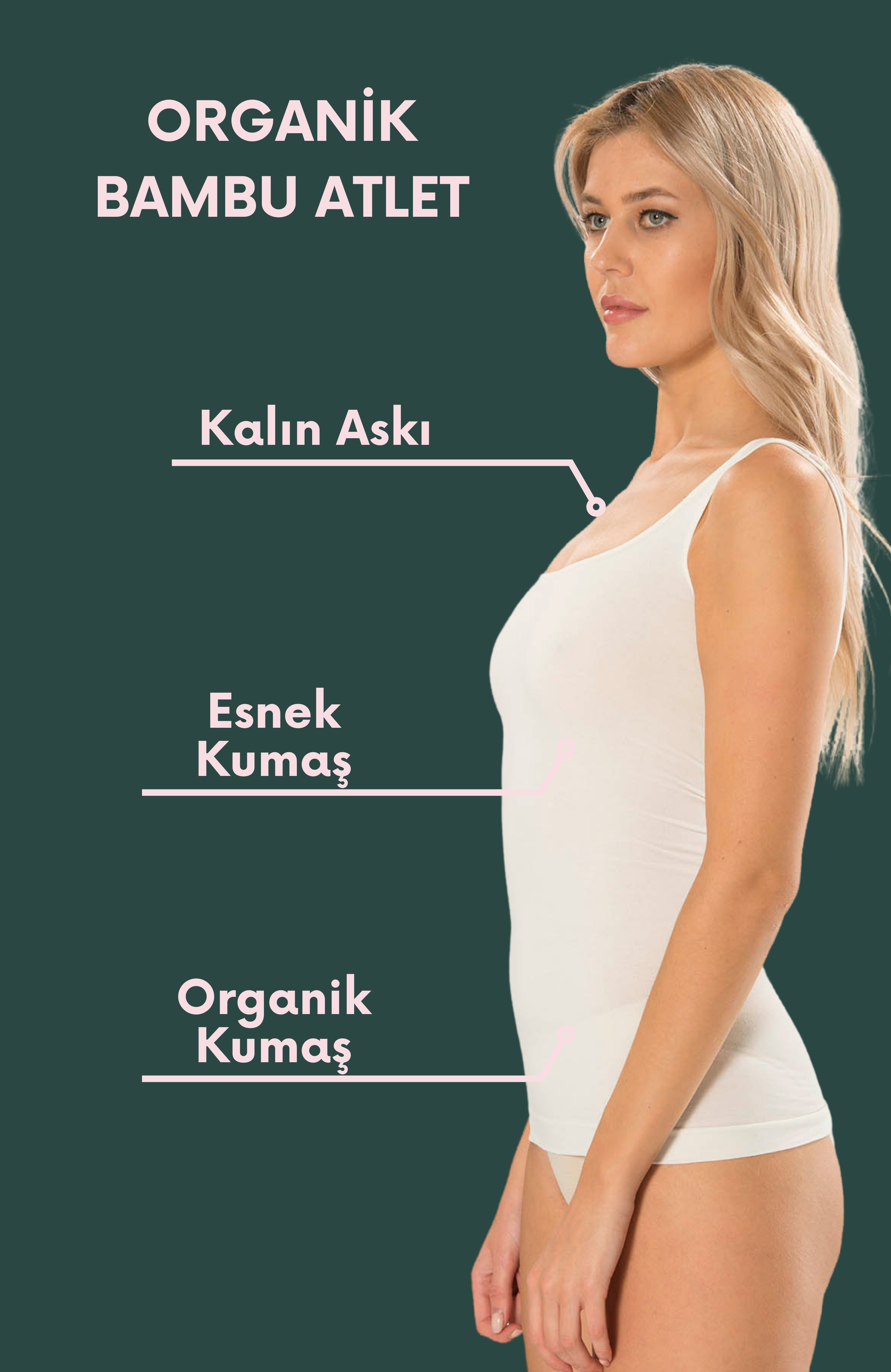 Beyaz Atlet/Fanila Bambu Kumaş